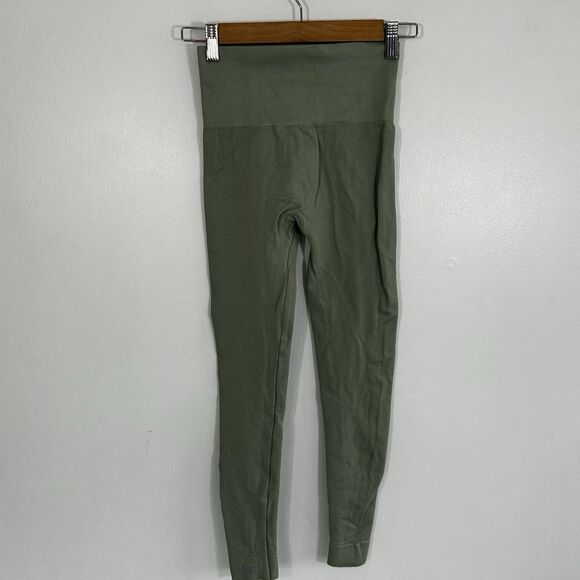 Set Active SculptFlex High Waisted Leggings Size XS Sage Cactus Green Yoga - Picture 6 of 8